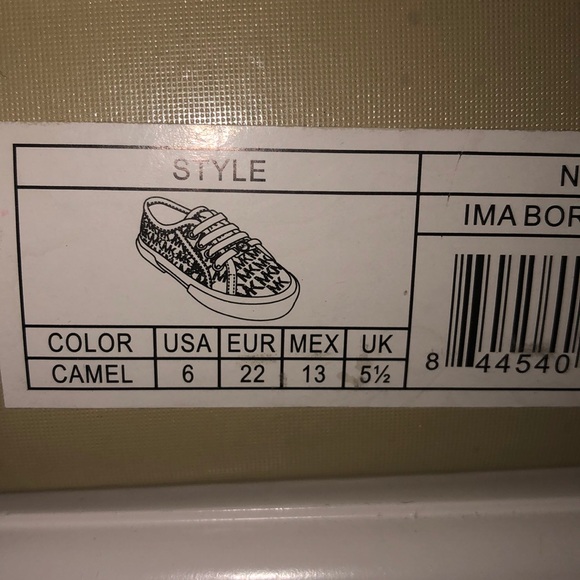 Michael Kors Camel “Ima Borium” Infant Sneakers - Picture 6 of 6